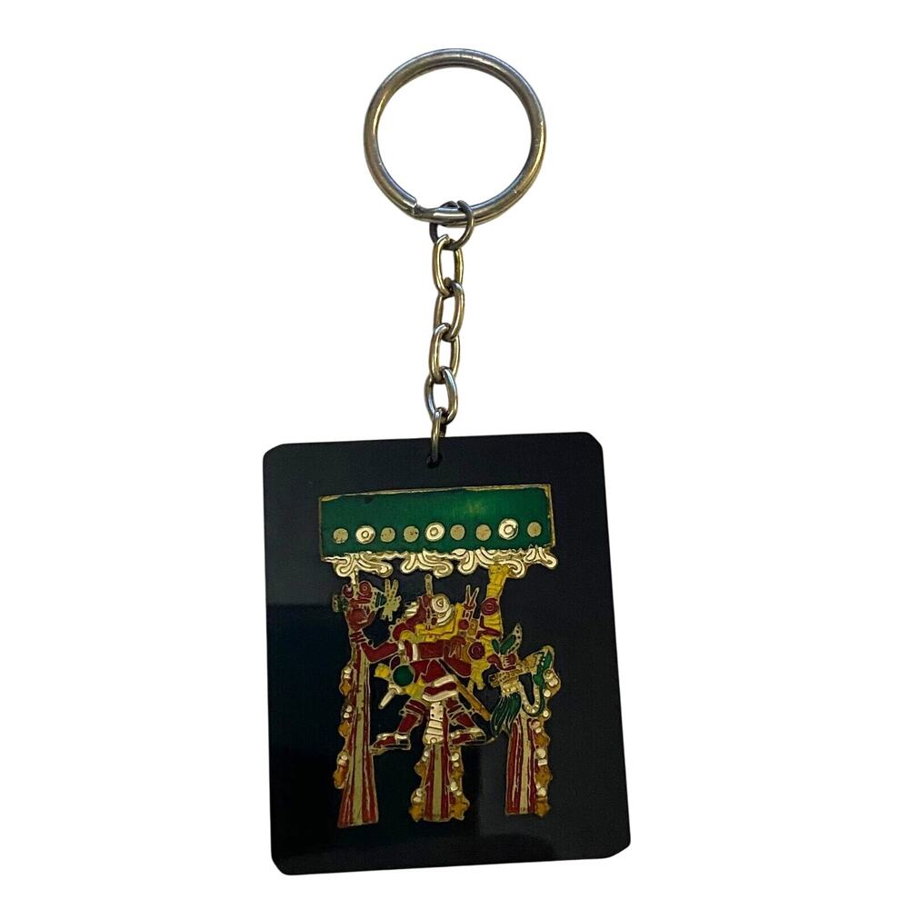 Aztec God of June Keychain Rain Good Harvest Charm Souvenir Collector Novelty